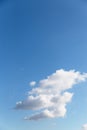 Scenic sky. Beautiful white soft fluffy clouds on a clear blue sky background Royalty Free Stock Photo
