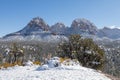 Scenic Snow Covered Landscape Sedona Arizona Royalty Free Stock Photo