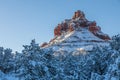 Sedona Arizona Snow Covered Landscape Royalty Free Stock Photo