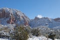 Scenic Snow Covered Landscape Sedona Arizona Royalty Free Stock Photo