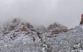 Scenic Snow Covered Landscape Sedona Arizona in Winter Royalty Free Stock Photo
