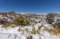 Snow Covered Landscape Sedona Arizona in Winter Royalty Free Stock Photo