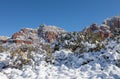Snow Covered Winter Landscape Sedona Arizona Royalty Free Stock Photo