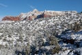 Sedona Arizona Snow Covered Winter Landscape Royalty Free Stock Photo