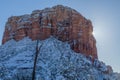 Scenic Snow Covered Winter Landscape Sedona Arizona Royalty Free Stock Photo