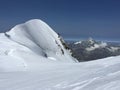 Scenic snowcapped Breithorn mountain Royalty Free Stock Photo