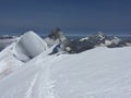 Scenic snowcapped Breithorn mountain Royalty Free Stock Photo