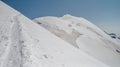 Scenic snowcapped Breithorn mountain ridge Royalty Free Stock Photo