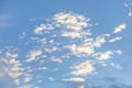 Scenic soft clouds in late afternoon with blue sky