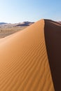 The scenic Sossusvlei and Deadvlei, clay and salt pan with braided Acacia trees surrounded by majestic sand dunes. Namib Naukluft Royalty Free Stock Photo