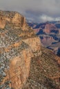 Scenic South Rim Grand Canyon in Winter Royalty Free Stock Photo