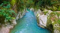 Devil`s Gate Canyon and Khosta River, Sochi, Russia