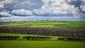 A scenic springtime view of the Lincolnshire Wolds.
