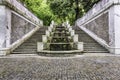 Scenic stairs with fountain inside the Botanical Garden, Rome, Italy Royalty Free Stock Photo