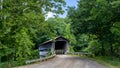 Scenic State road Covered bridge in Ohio Royalty Free Stock Photo