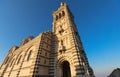 The scenic stone bell tower of Notre Dame de la Garde Basilica, Marseille, France. Royalty Free Stock Photo