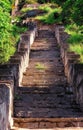 Scenic stone stair way to a popular ancient Hindu temple in Karanataka near Bangalore Royalty Free Stock Photo