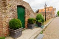 Scenic street view in the historic town Veere, Netherlands Royalty Free Stock Photo