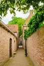 Scenic street view in the historic town Veere, Netherlands Royalty Free Stock Photo