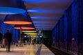 Scenic subway station Westfriedhof in Munich, Bavaria