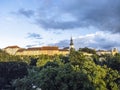 Scenic summer aerial panorama of the Old Town in Tallinn, Estonia Royalty Free Stock Photo