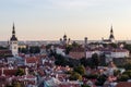 24-27.08.2016 Scenic summer beautiful aerial skyline panorama of the Old Town in Tallinn, Estonia Royalty Free Stock Photo