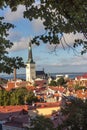 24-27. 08. 2016 Scenic summer beautiful aerial skyline panorama of the Old Town in Tallinn, Estonia