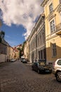 Scenic summer beautiful aerial skyline panorama of the Old Town in Tallinn, Estonia