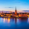 Evening scenery of Stockholm, Sweden Royalty Free Stock Photo