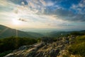 Scenic Summer Landscape on Overlook Drive Shenandoah National Pa