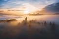 Scenic summer morning in Tatras