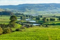 Farmlands Mountains Water Catchment Dams Summer Royalty Free Stock Photo