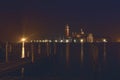 Scenic summer night panorama in Venice, Italy Royalty Free Stock Photo