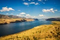 Summer panorama of the Kamloops lake in Canada Royalty Free Stock Photo