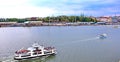 Scenic summer panorama of Old Town pier in Helsinki, Finland