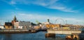 Old Port pier architecture in Helsinki, Finland Royalty Free Stock Photo