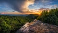 Scenic summer sunset, Appalachian Mountains Royalty Free Stock Photo