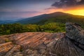 Scenic summer sunset, Appalachian Trail, Tennessee Royalty Free Stock Photo