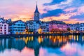 Sunset in Zurich, Switzerland