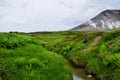 Scenic summer view around Asahidake mountain in Daisetsuzan National park, Hokkaido, Japan.