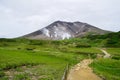 Scenic summer view around Asahidake mountain in Daisetsuzan National park, Hokkaido, Japan.