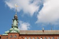 Scenic summer view of the City Hall castle in the Old Town Stockholm