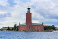 Scenic summer view of the City Hall castle in Stockholm, Sweden Royalty Free Stock Photo