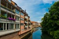 Scenic summer view of the Old Town architecture in Nuremberg, Ge