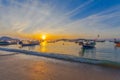 beautiful sunrise above Rawai gulf