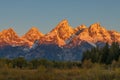 Scenic Sunrise Landscape in the Tetons in Fall