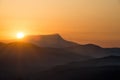 Scenic sunrise in the mountains Royalty Free Stock Photo