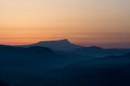 Scenic sunrise in the mountains Royalty Free Stock Photo