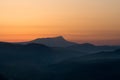 Scenic sunrise in the mountains Royalty Free Stock Photo