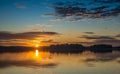 Scenic sunrise near lake Royalty Free Stock Photo